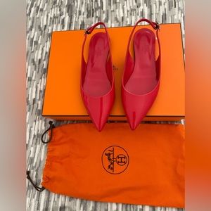 Hermes patent shoes